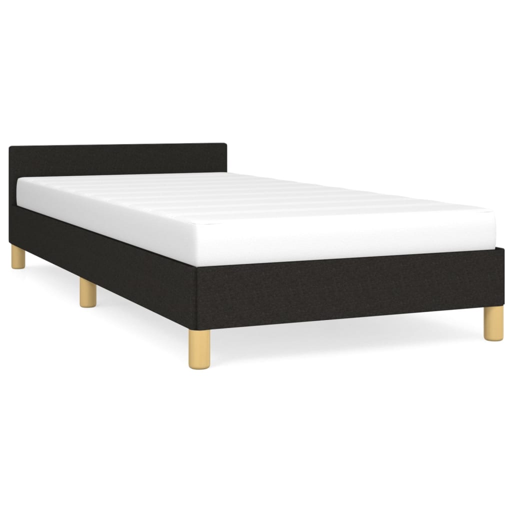 vidaXL Estructura de cama sin colchón tela negro 100x200 cm