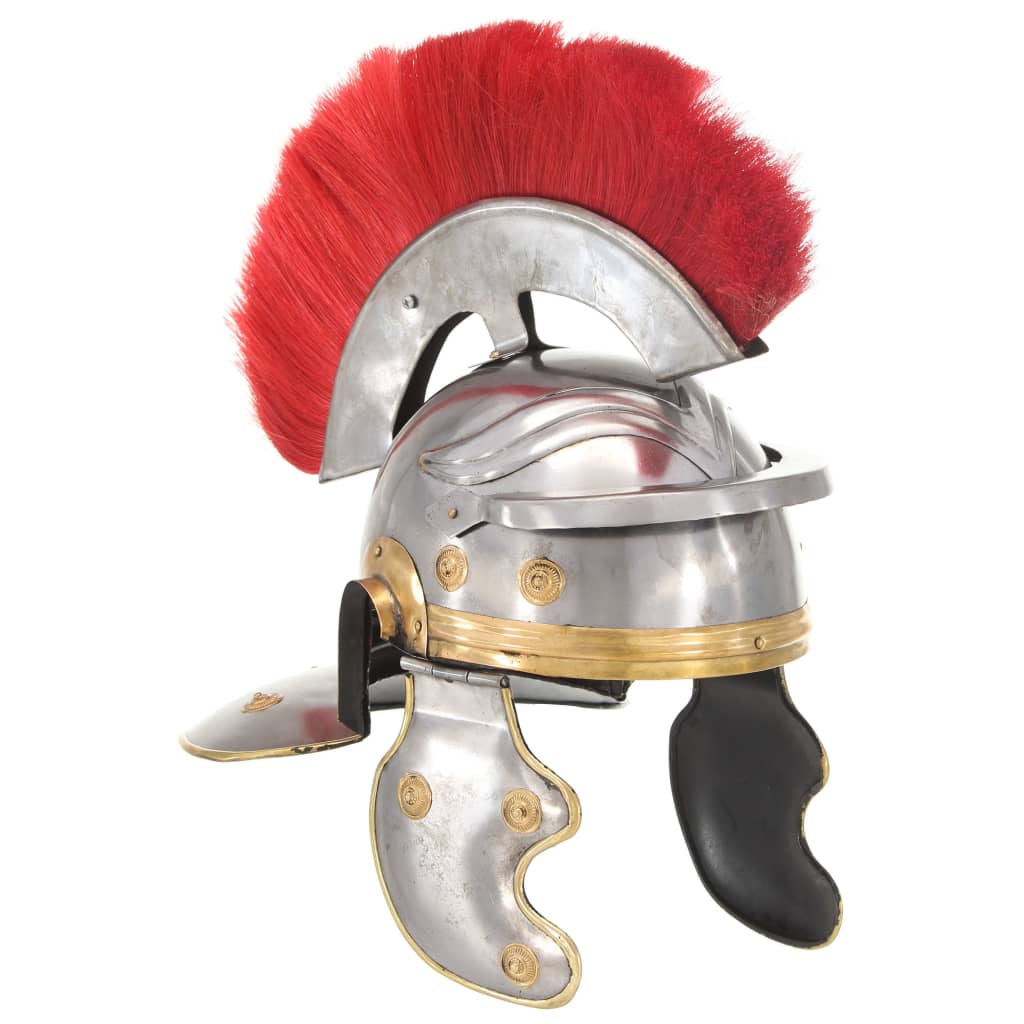 vidaXL Réplica de casco de soldado romano rol en vivo acero plateado |  