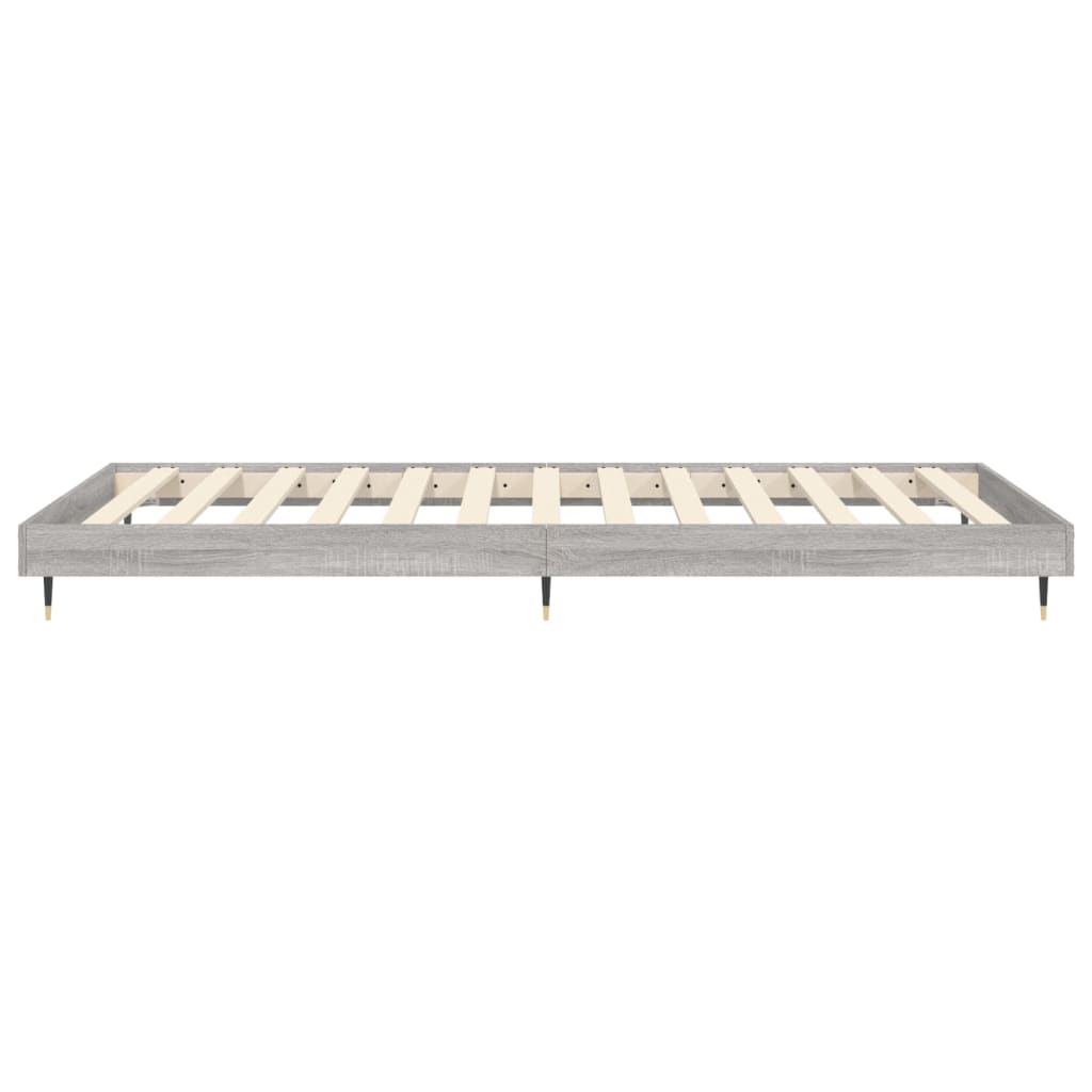 vidaXL Estructura de cama madera de ingeniería gris Sonoma 75x190 cm