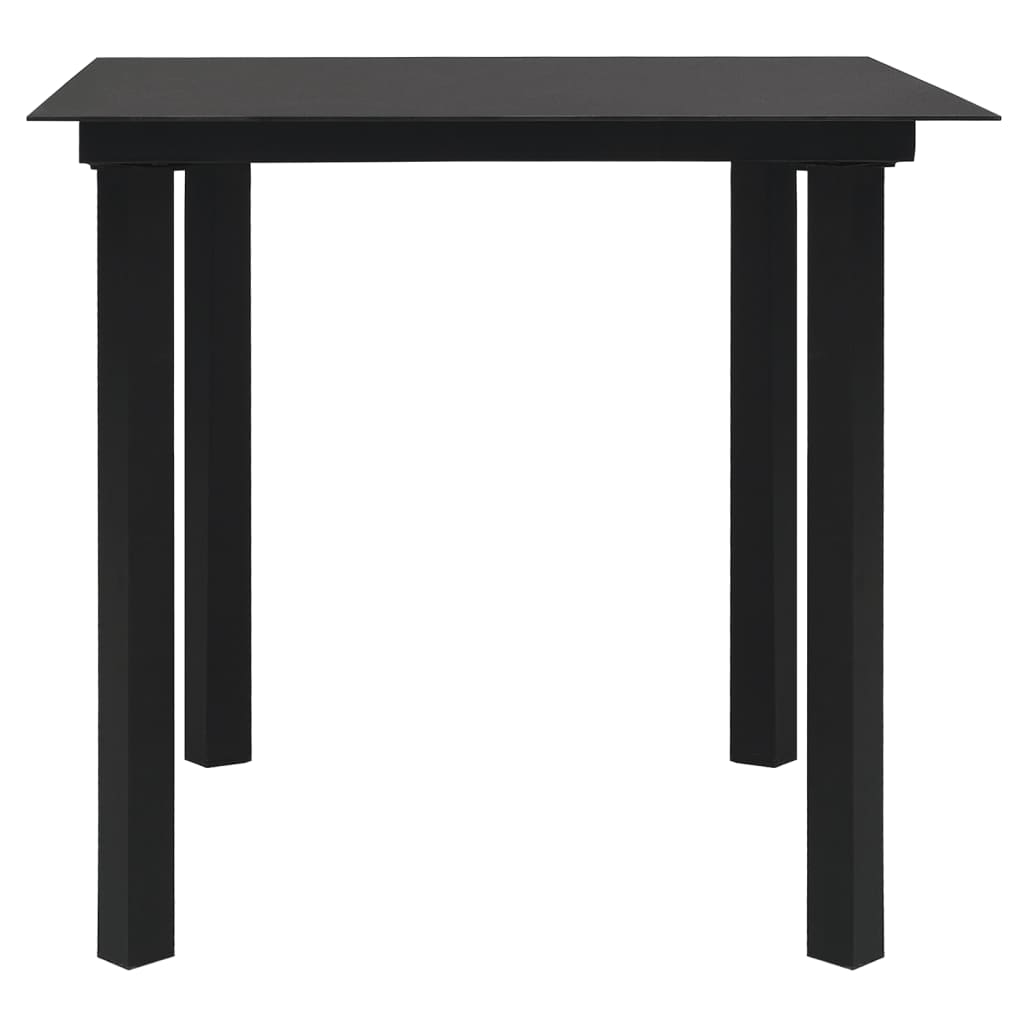 vidaXL Juego de comedor de jardín 5 piezas ratán PVC negro