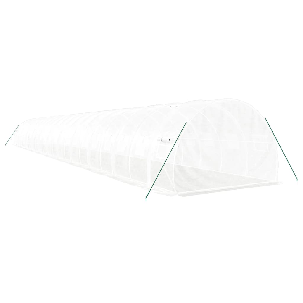 vidaXL Invernadero con estructura de acero blanco 66 m² 22x3x2 m