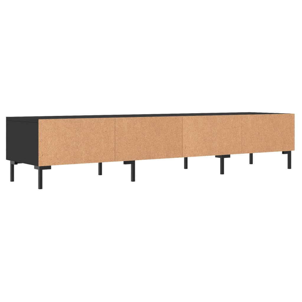 vidaXL Mueble de TV madera de ingeniería negro 150x36x30 cm