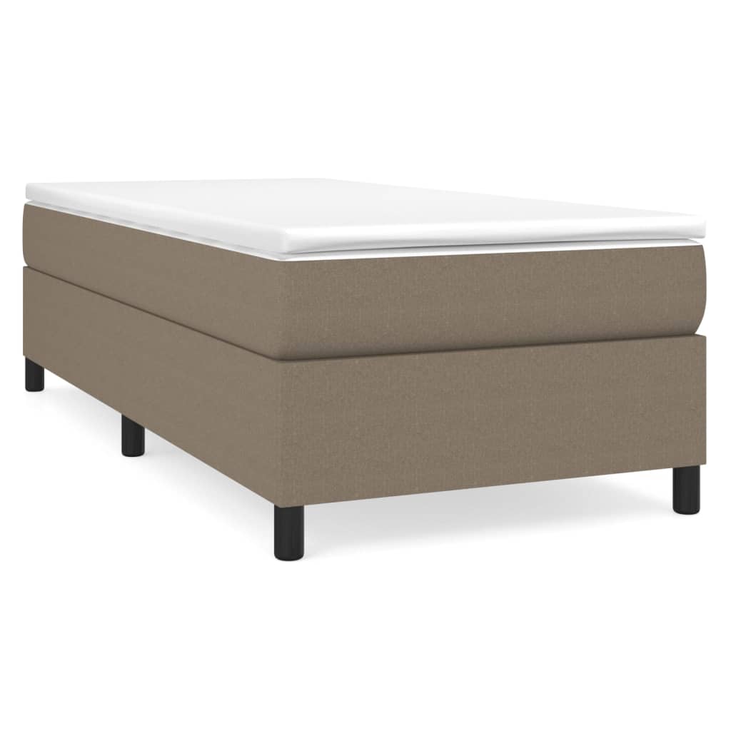 vidaXL Estructura de cama de tela gris taupe 90x200 cm