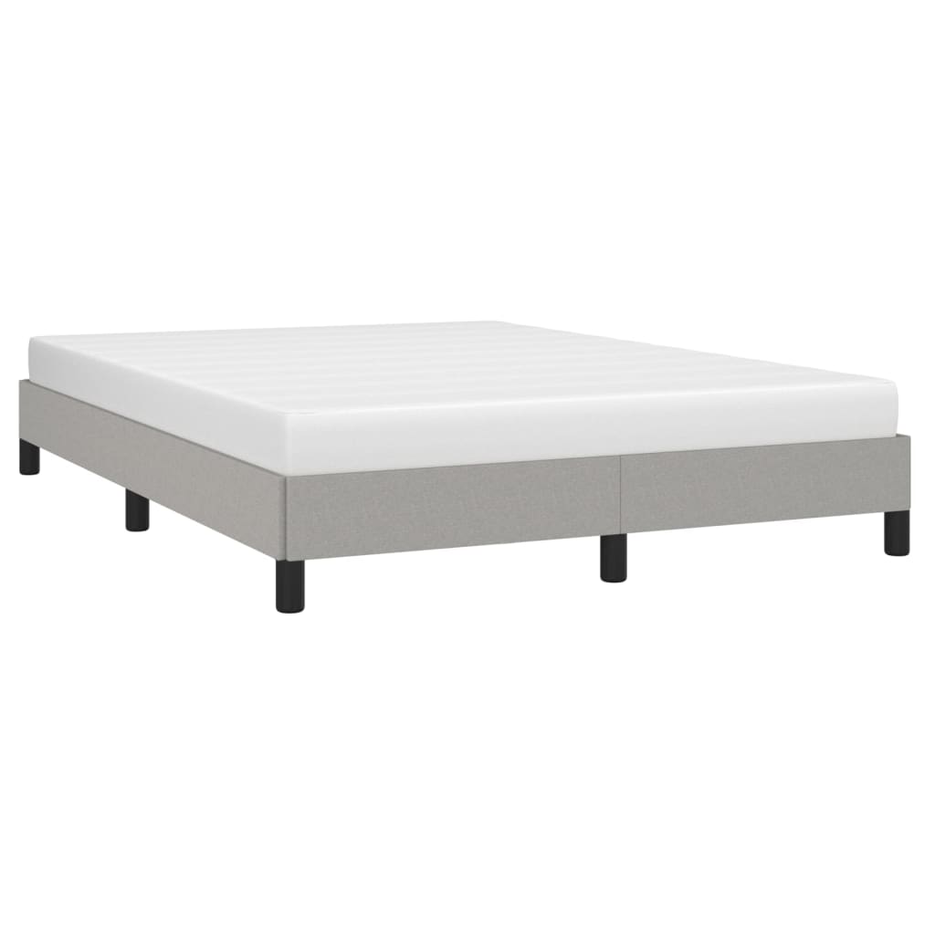 vidaXL Cama sin colchón tela gris claro 140x190 cm