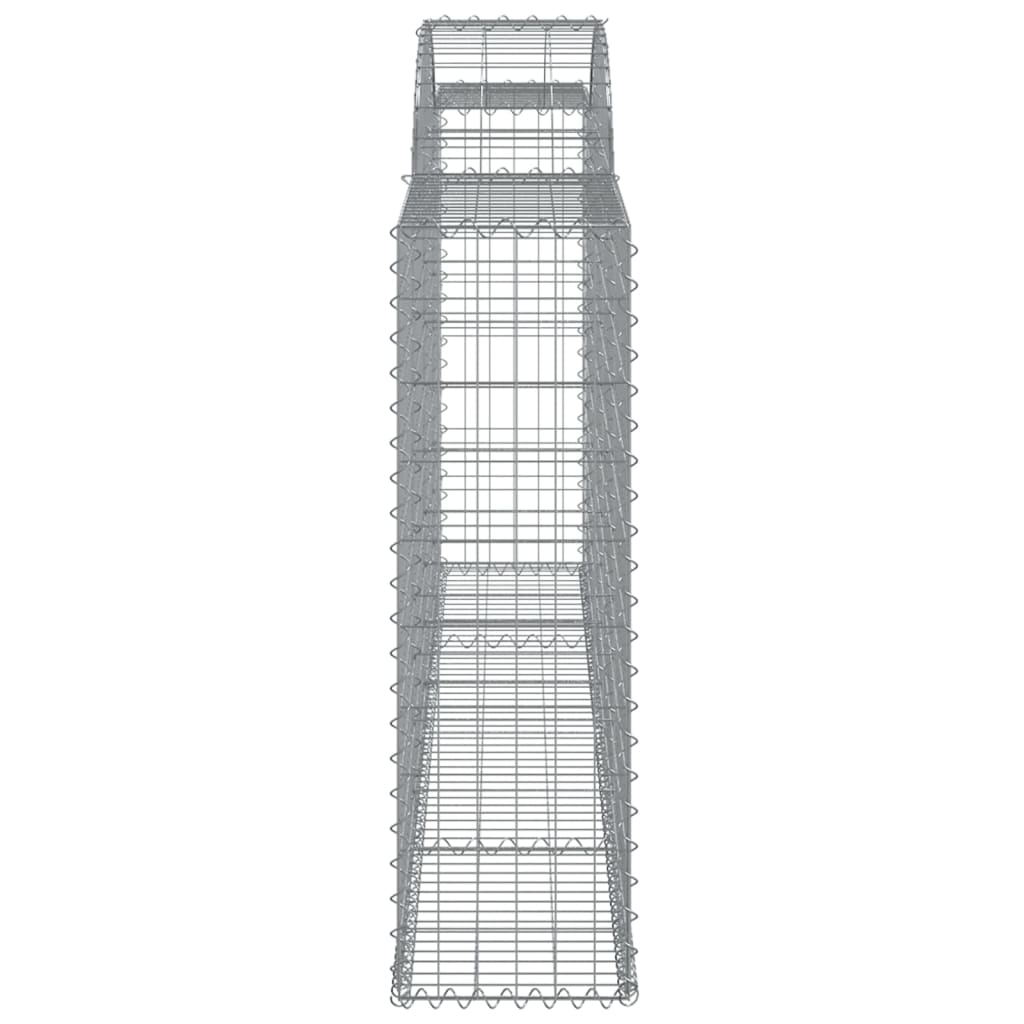 vidaXL Cestas de gaviones 4 uds forma de arco hierro 300x30x100/120 cm