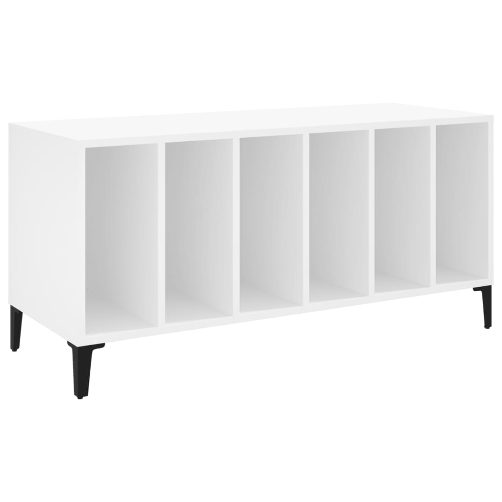 vidaXL Mueble para discos madera contrachapada blanco 100x38x48 cm