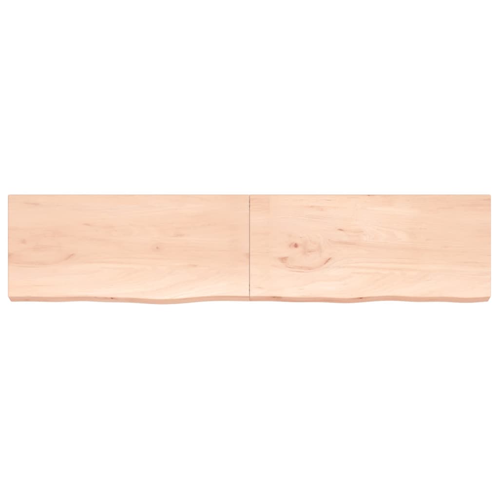 vidaXL Encimera de baño madera maciza sin tratar 220x50x(2-6) cm