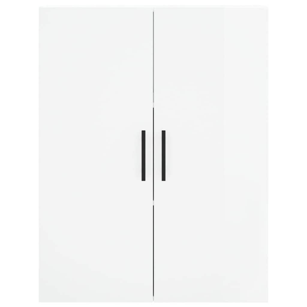 vidaXL Armario de pared blanco brillante 69,5x34x90 cm