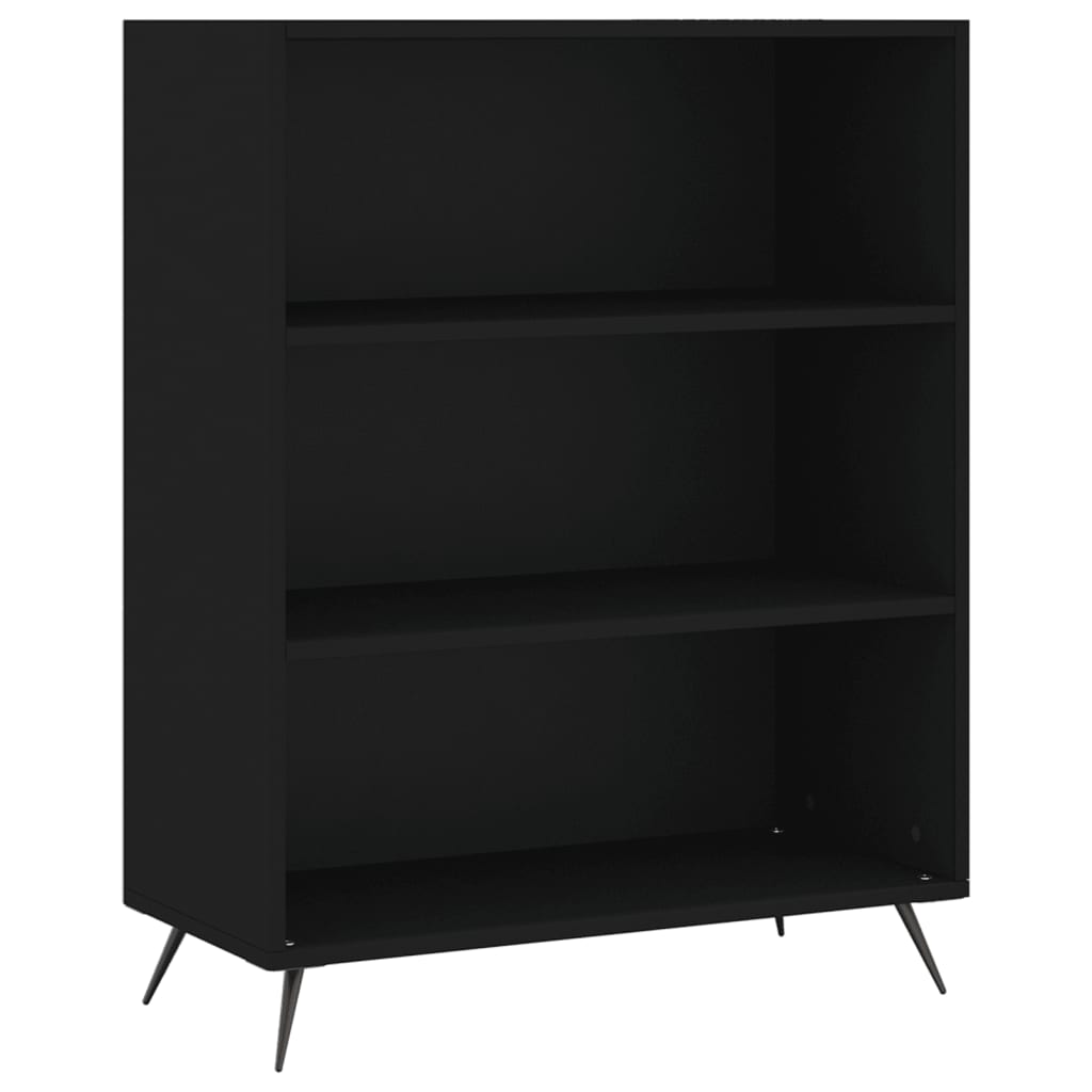 vidaXL Aparador alto madera contrachapada negro 69,5x34x180 cm