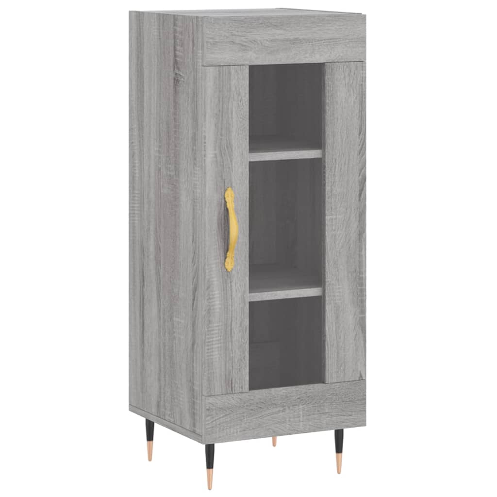 vidaXL Aparador alto madera contrachapada gris Sonoma 34,5x34x180 cm