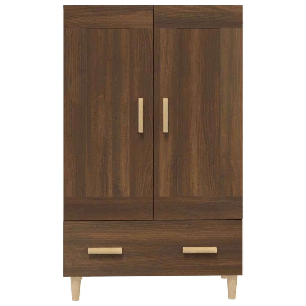 vidaXL Aparador alto de madera contrachapada marrón roble 70x31x115 cm