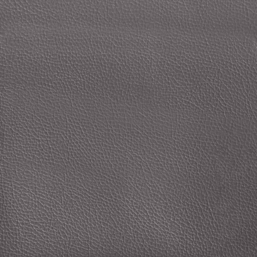 vidaXL Sofá de 3 plazas de cuero sintético gris 180 cm