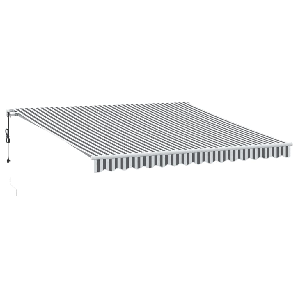 vidaXL Toldo retráctil automático luz LED antracita blanco 400x300cm