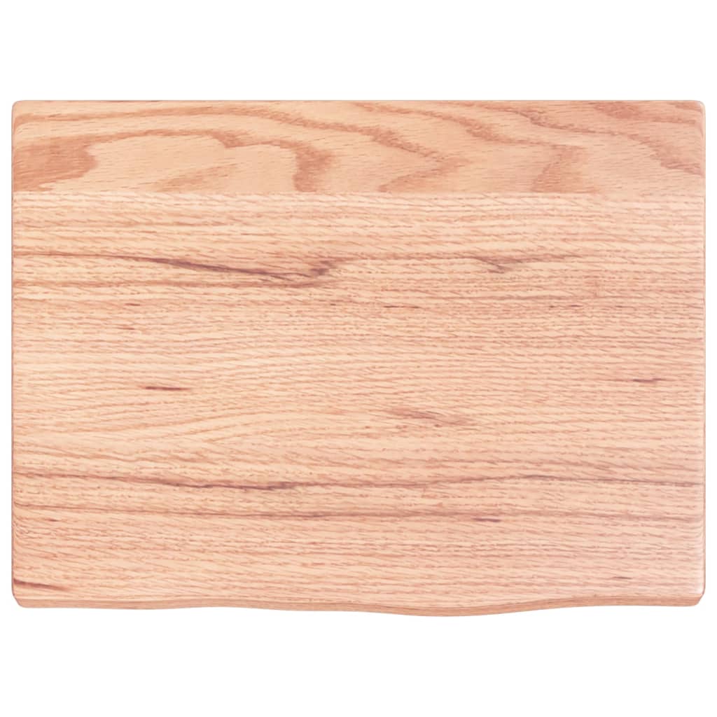 vidaXL Encimera de baño madera maciza tratada marrón claro 40x30x2 cm