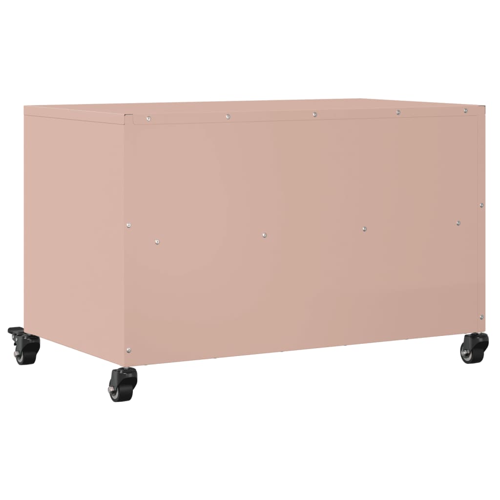 vidaXL Mueble de TV acero rosa 68x39x43,5 cm