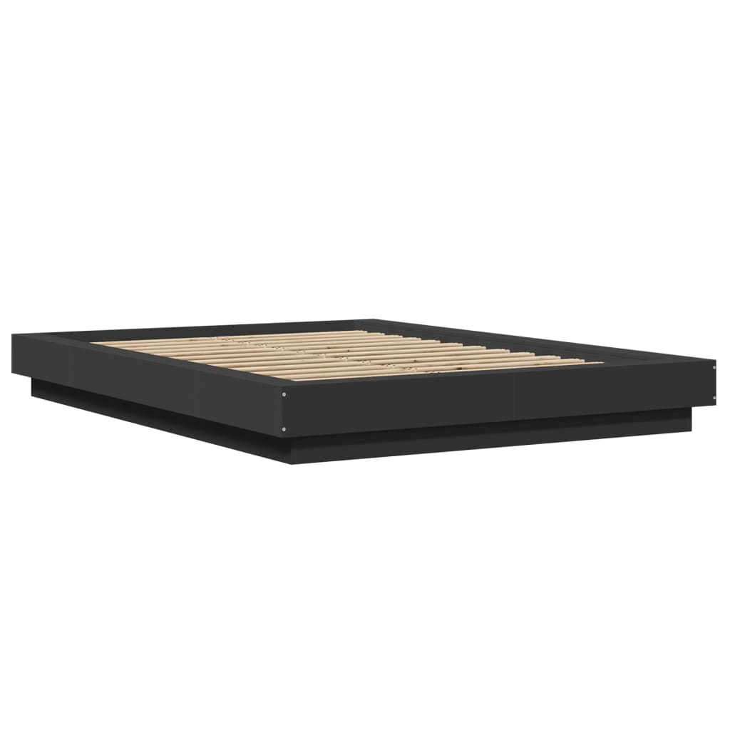 vidaXL Estructura de cama madera de ingeniería negra 120x190 cm