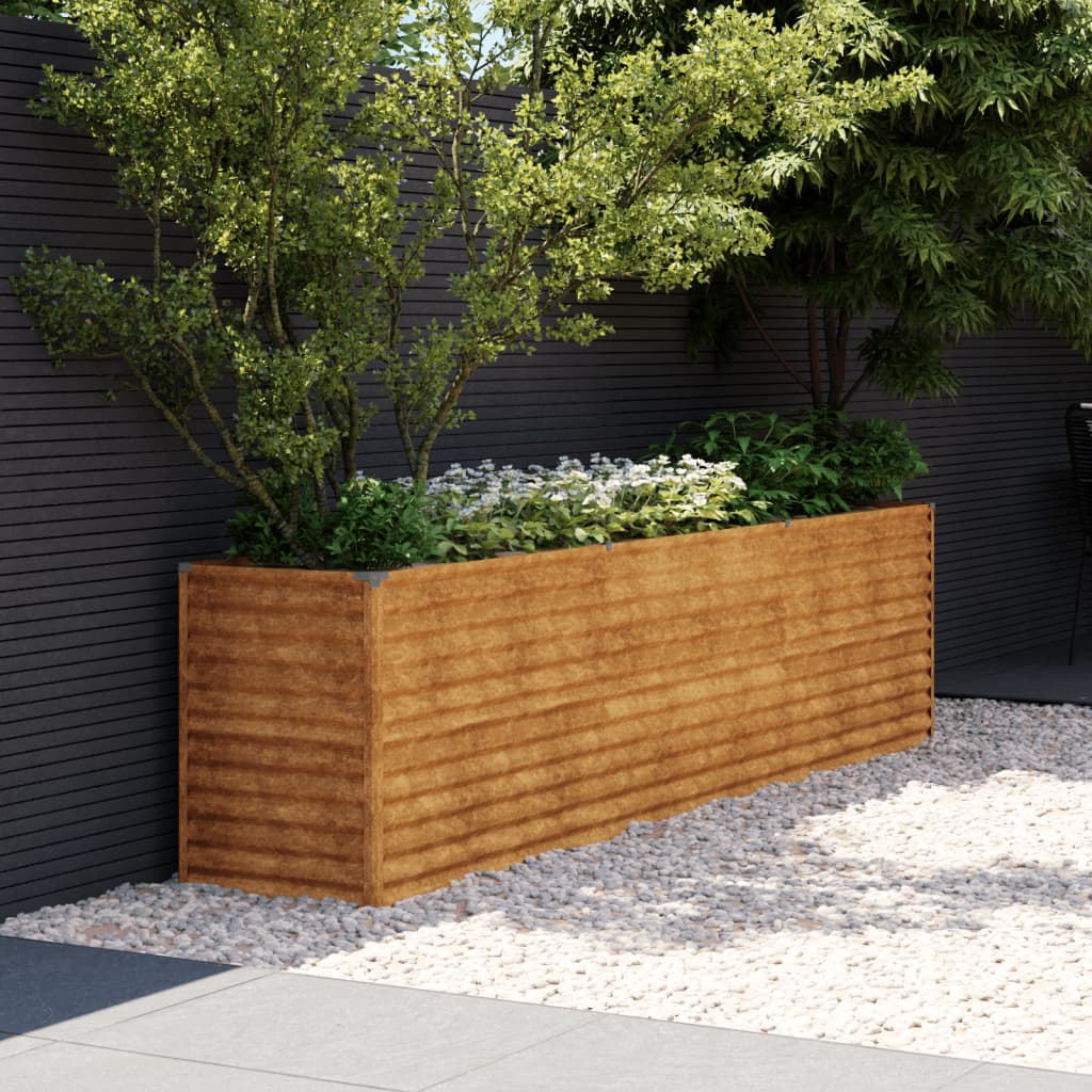 vidaXL Jardinera acero corten 291x50x69 cm