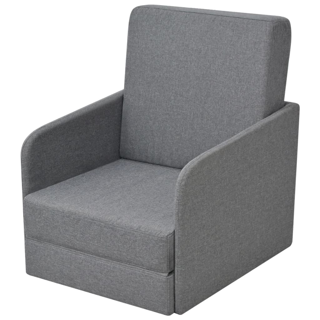 vidaXL Sillón convertible tela gris claro