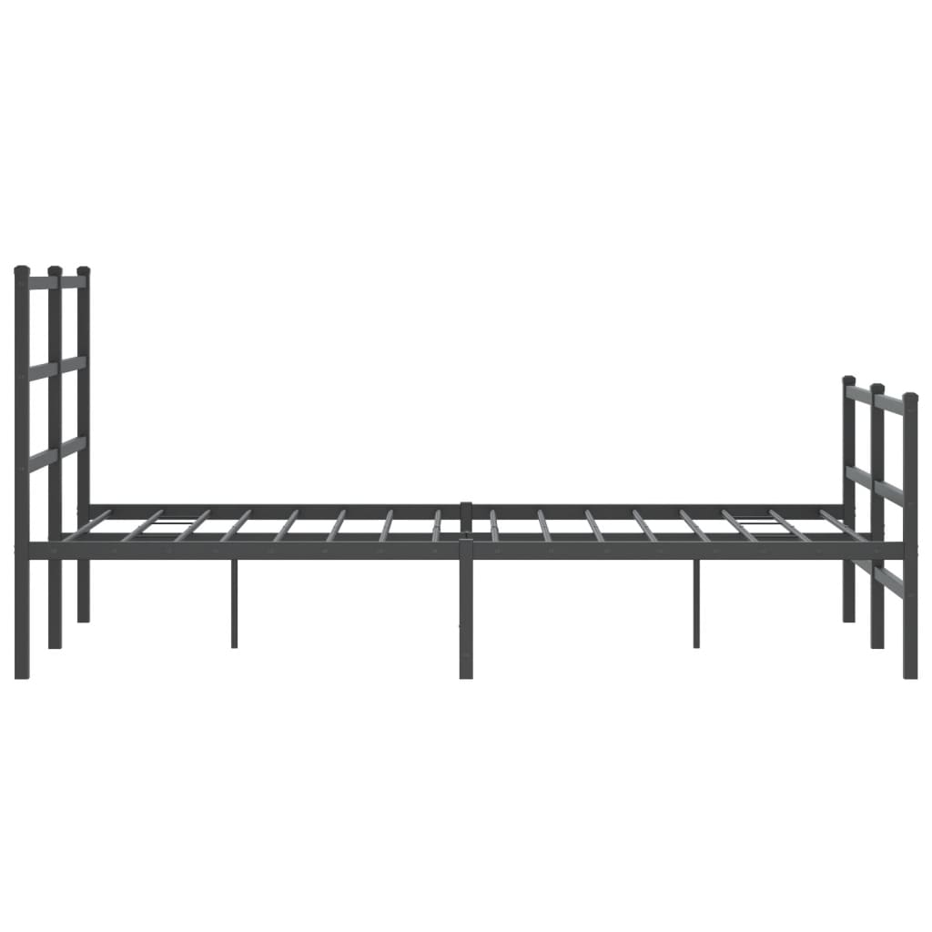 vidaXL Estructura cama sin colchón con estribo metal negro 120x190 cm