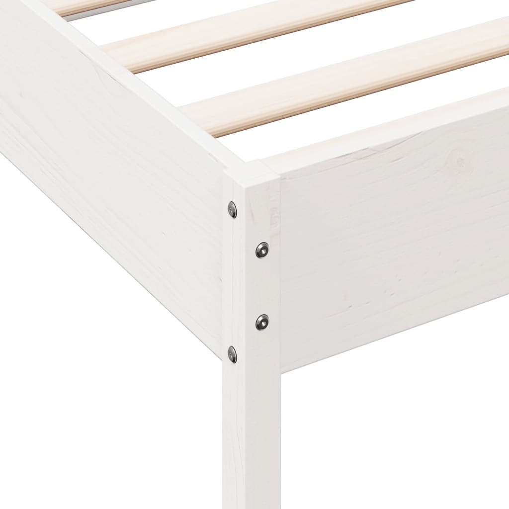 vidaXL Estructura de cama sin colchón madera maciza blanca 90x190 cm