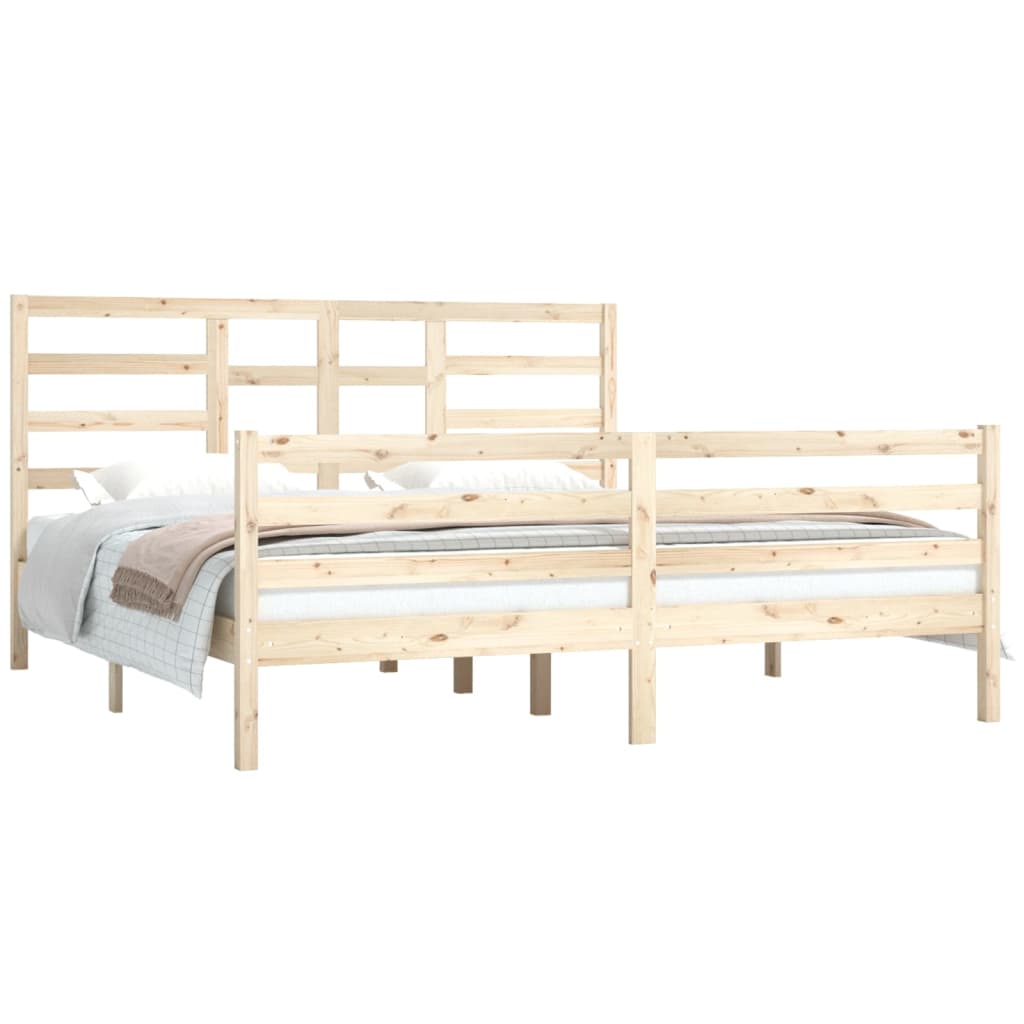 vidaXL Estructura de cama sin colchón madera maciza 180x200 cm