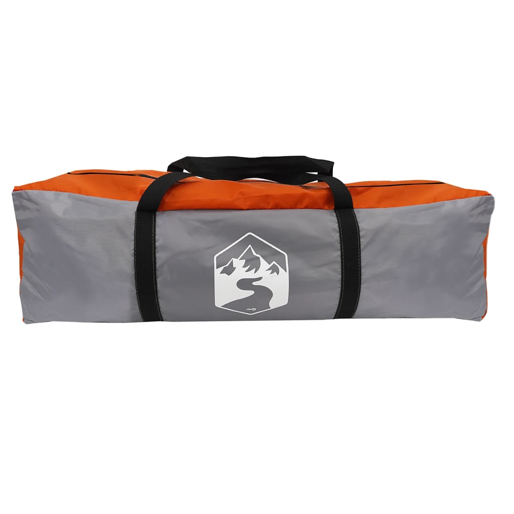 vidaXL Tienda de campaña familiar 10 personas impermeable gris naranja