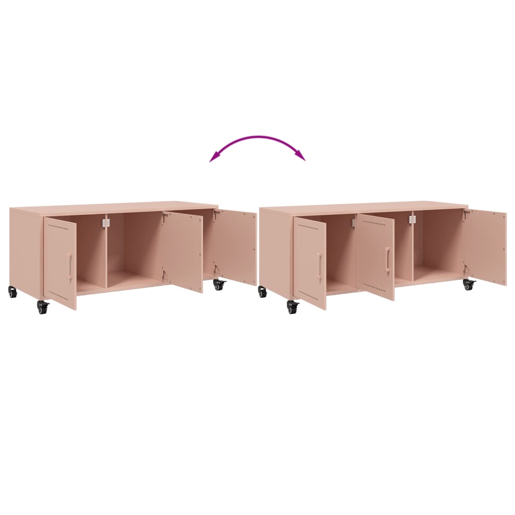 vidaXL Mueble de TV acero rosa 100,5x39x43,5 cm