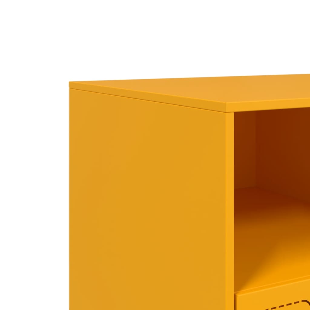 vidaXL Mueble para TV de acero amarillo mostaza 99x39x44 cm