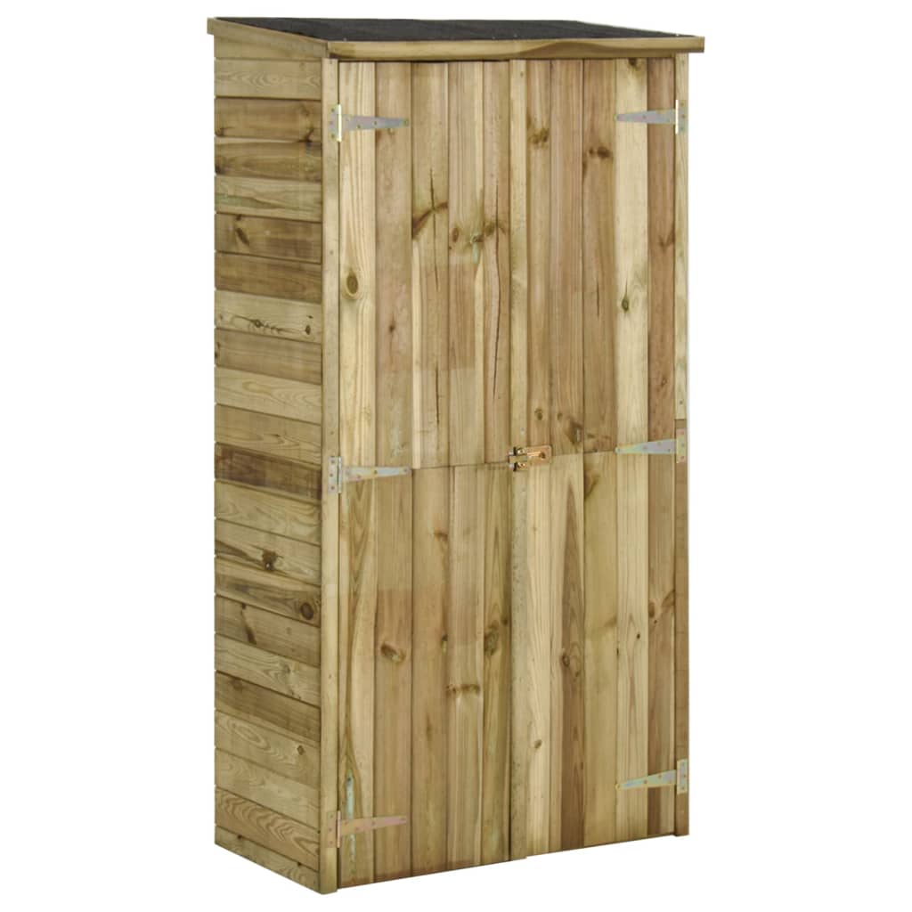 vidaXL Caseta herramientas de jardín madera de pino 85x48x177 cm