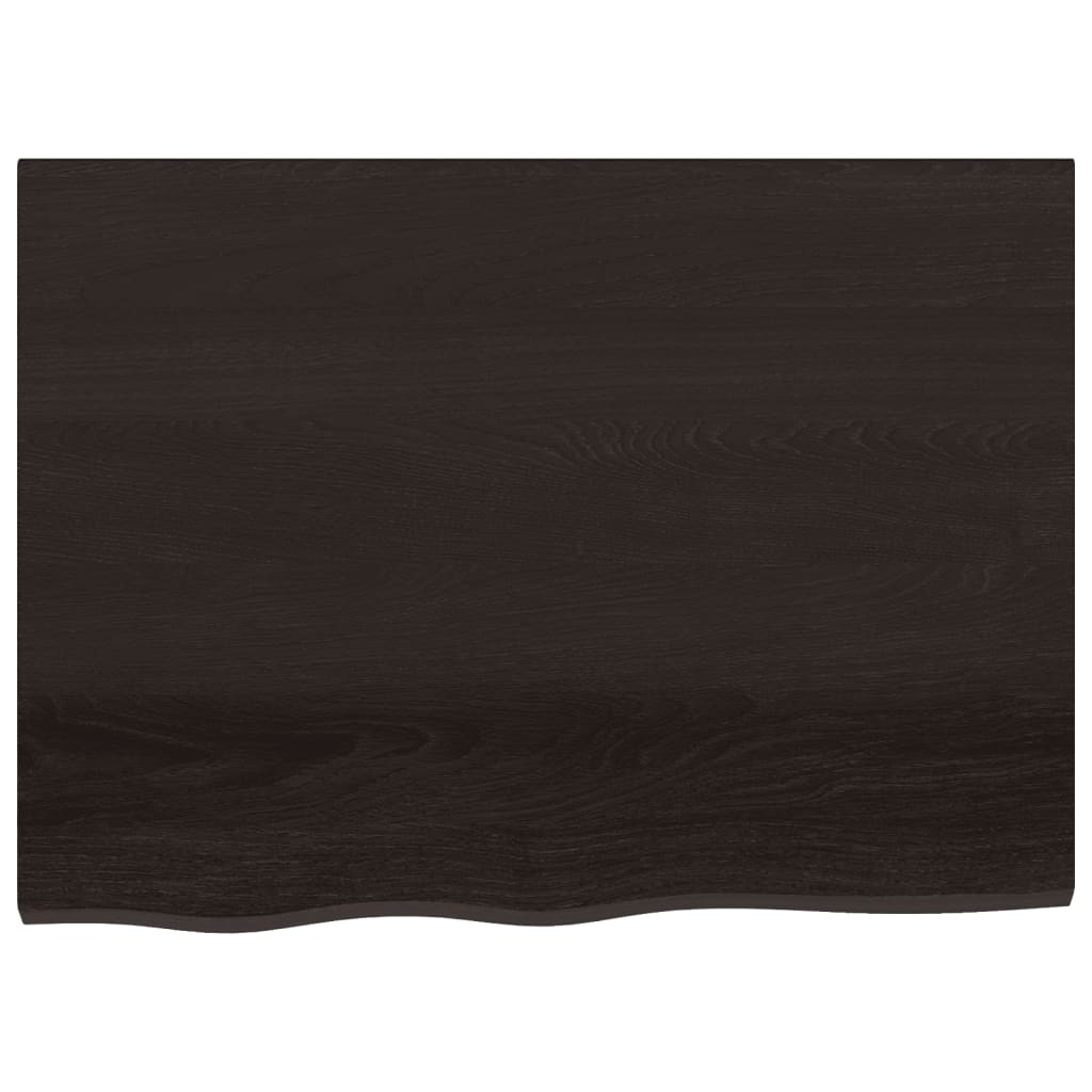 vidaXL Estante pared madera roble tratada marrón oscuro 80x60x(2-4) cm