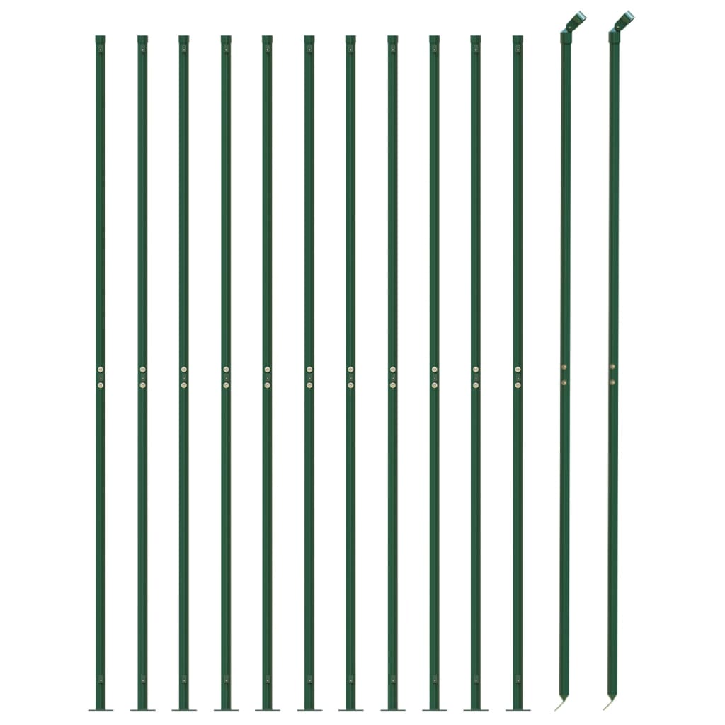 vidaXL Cerca de alambre con brida verde 1,6x25 m