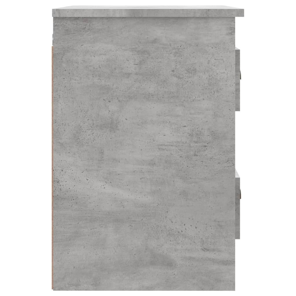 vidaXL Mesita de noche de pared 2 uds gris hormigón 41,5x36x53 cm