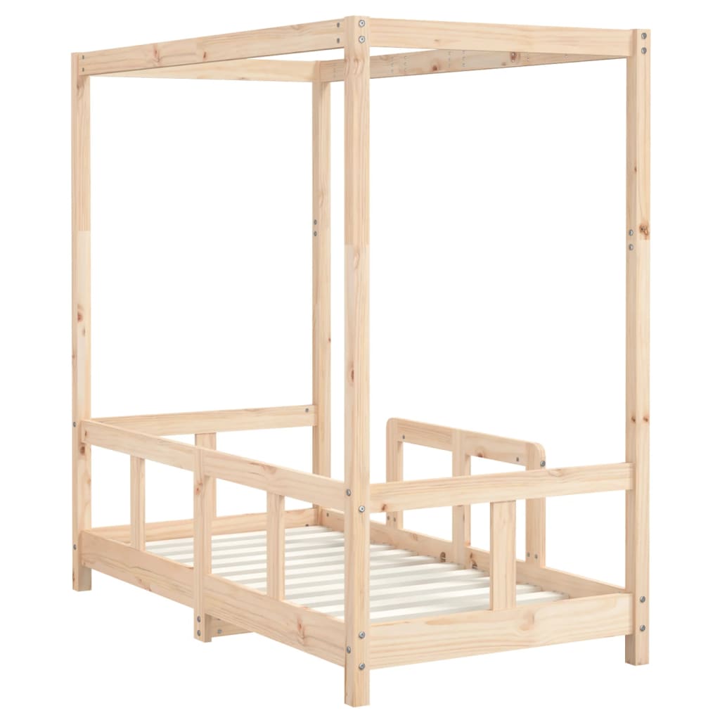 vidaXL Estructura de cama para niños madera maciza de pino 70x140 cm