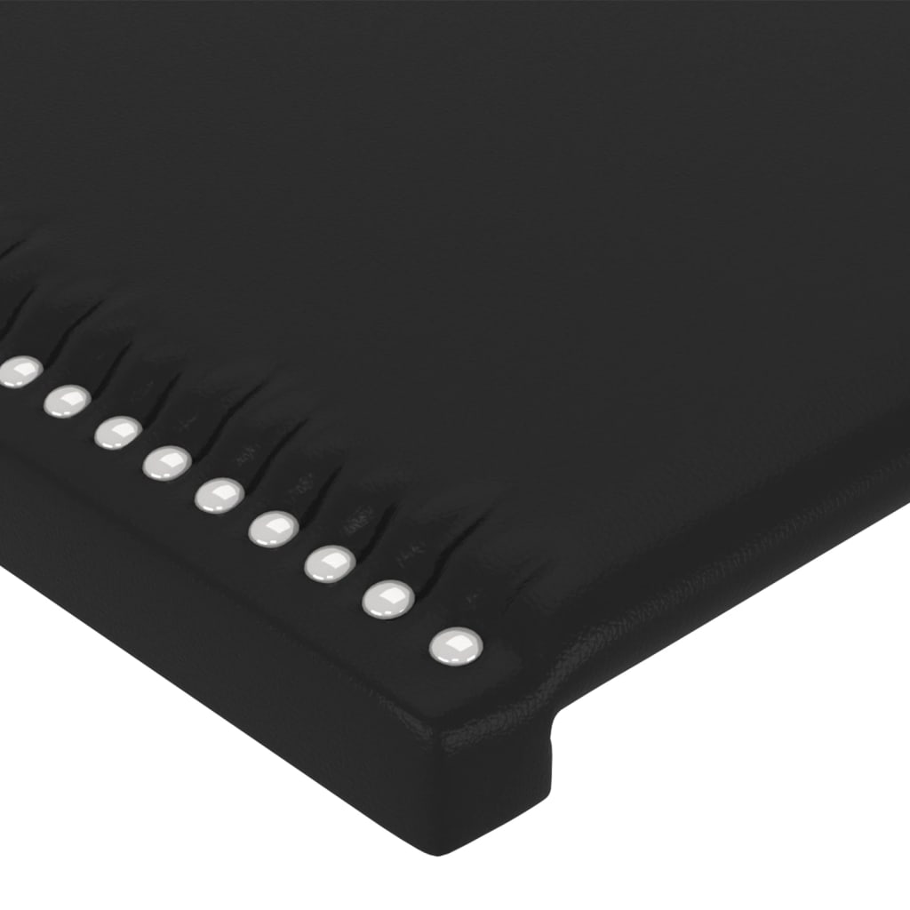 vidaXL Cabecero con LED cuero sintético negro 103x16x78/88 cm