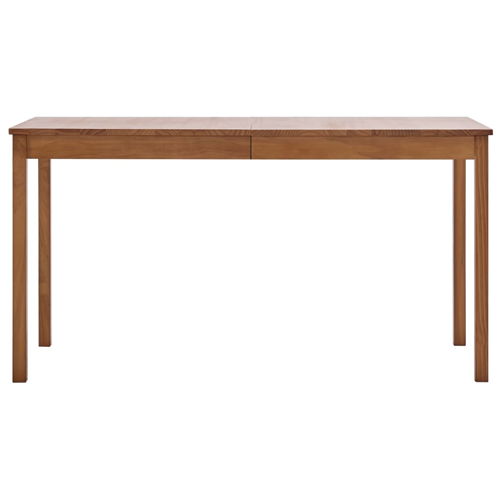 vidaXL Conjunto de comedor 7 piezas madera de pino marrón miel