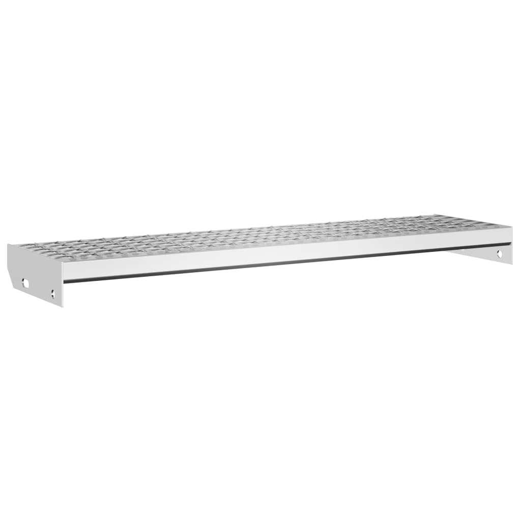 vidaXL Peldaño de rejilla acero galvanizado 90x24x7 cm