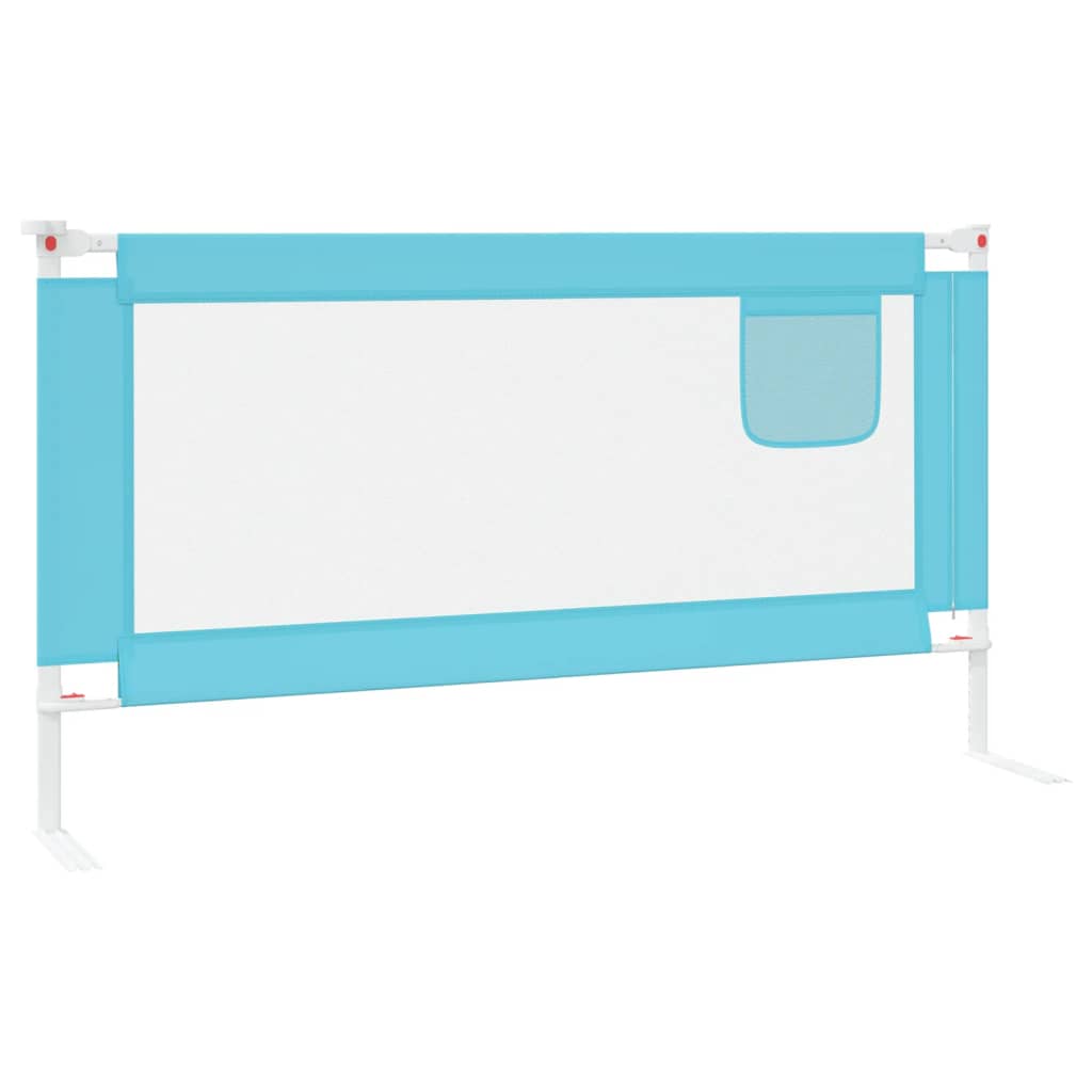 vidaXL Barandilla de seguridad cama de niño azul tela 160x25 cm