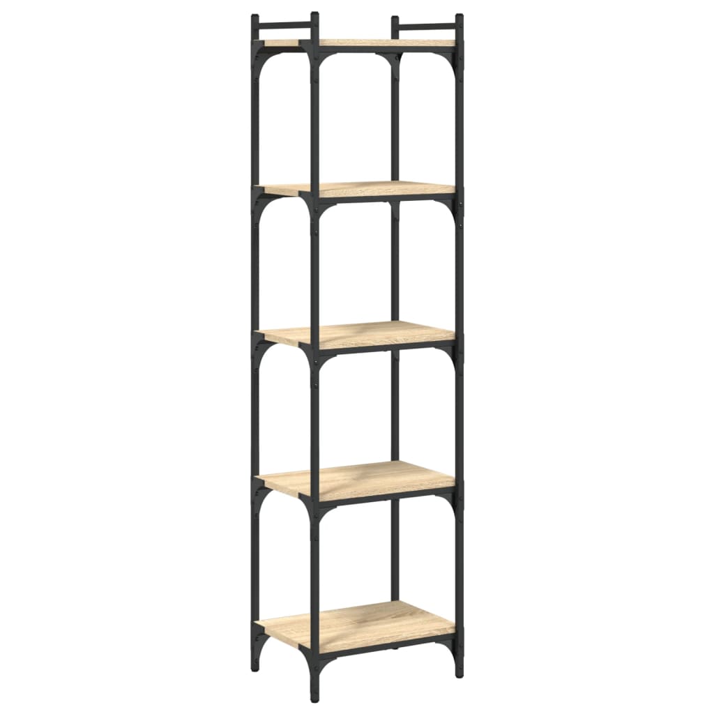 vidaXL Librería 5 estantes madera ingeniería roble Sonoma 40x30x154 cm
