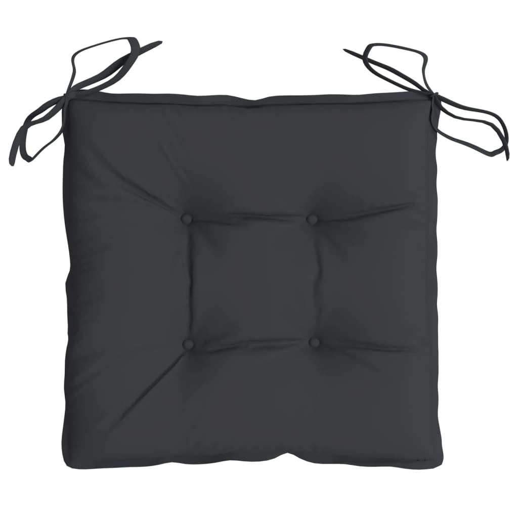 vidaXL Cojines de silla de jardín 2 uds tela Oxford negro 40x40x7 cm