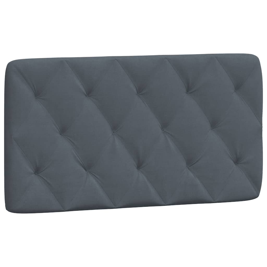 vidaXL Cabecero de cama acolchado terciopelo gris oscuro 100 cm