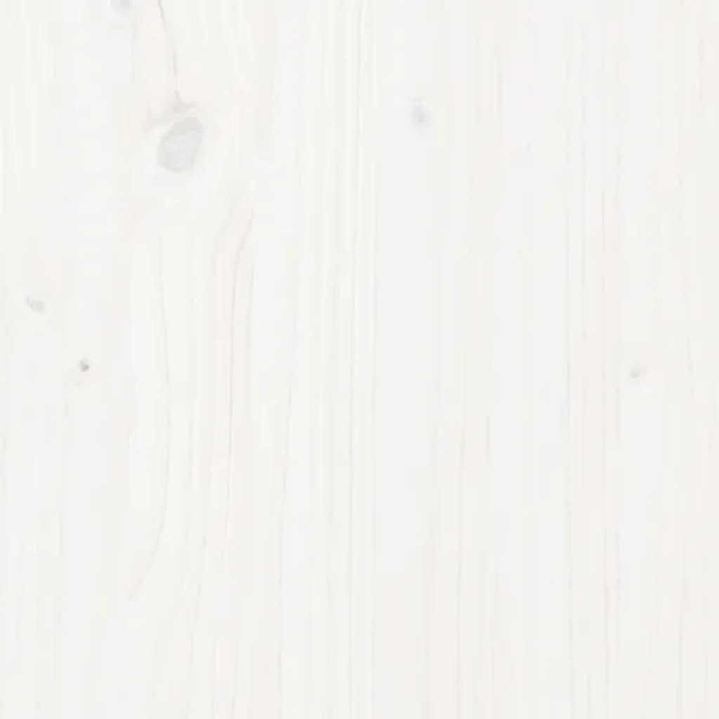 vidaXL Mesa auxiliar de madera maciza de pino blanco 50x50x49 cm
