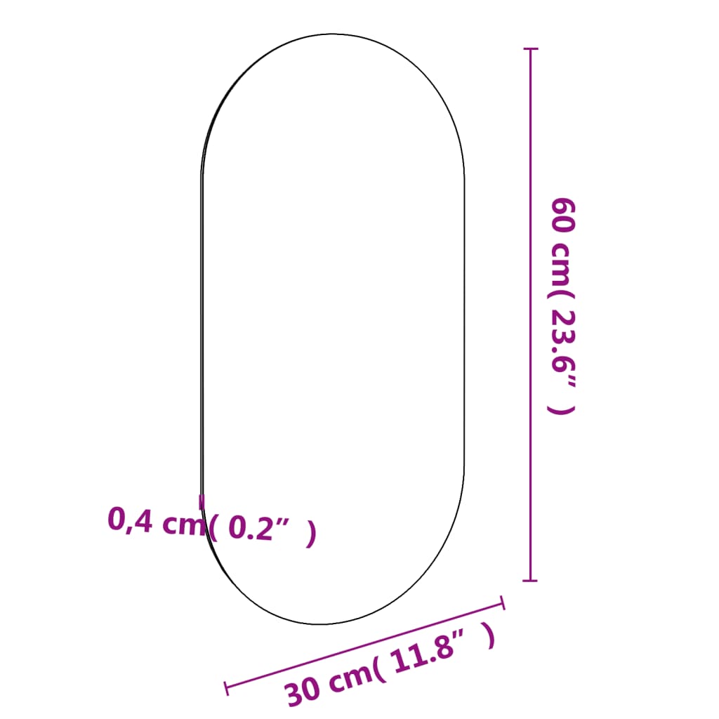 vidaXL Espejo 60x30 cm vidrio