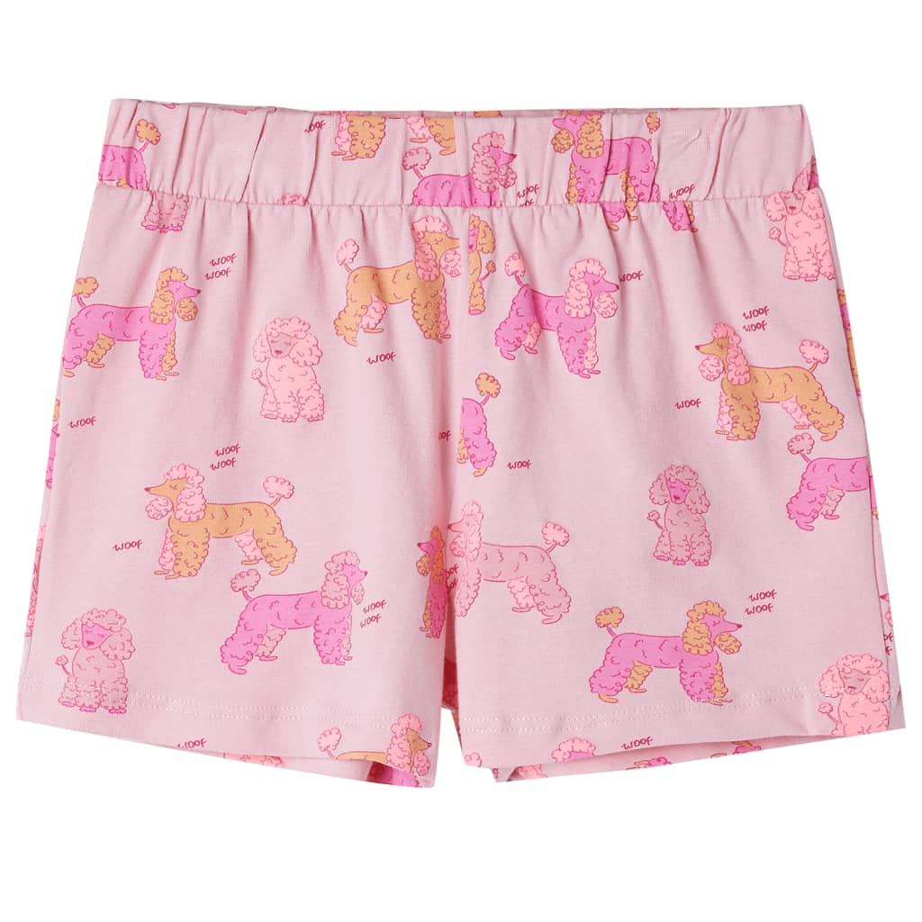 Pijama infantil de manga corta rosa claro 116