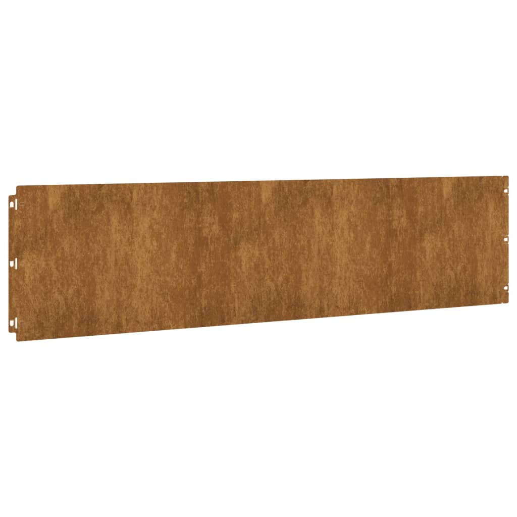 vidaXL Bordes de césped acero corten flexible 10 piezas 25x103 cm