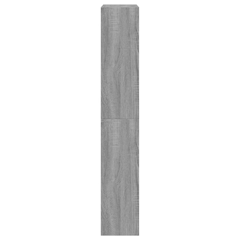 vidaXL Zapatero de madera de ingeniería gris Sonoma 60x21x125,5 cm