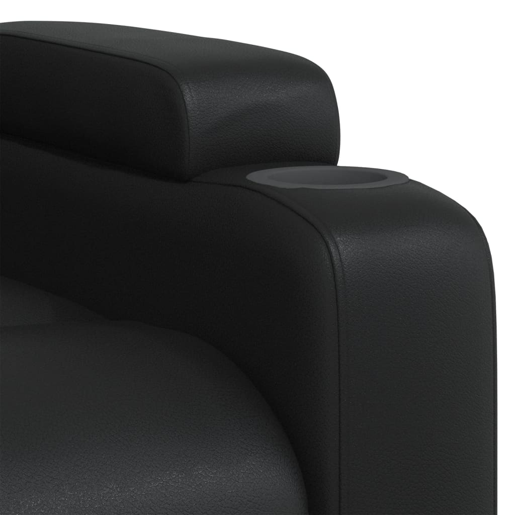 vidaXL Sillón reclinable de cuero sintético negro