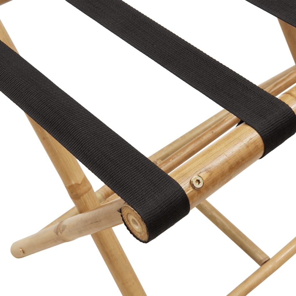 vidaXL Soporte plegable para maletas bambú 62x42x50,5 cm