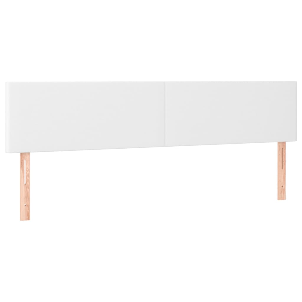 vidaXL Cabeceros 2 unidades de cuero sintético blanco 80x5x78/88 cm