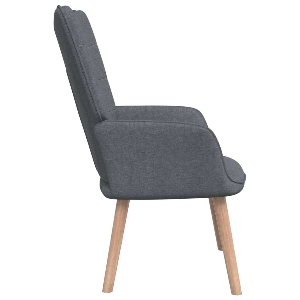 vidaXL Silla de relajación de tela gris oscuro