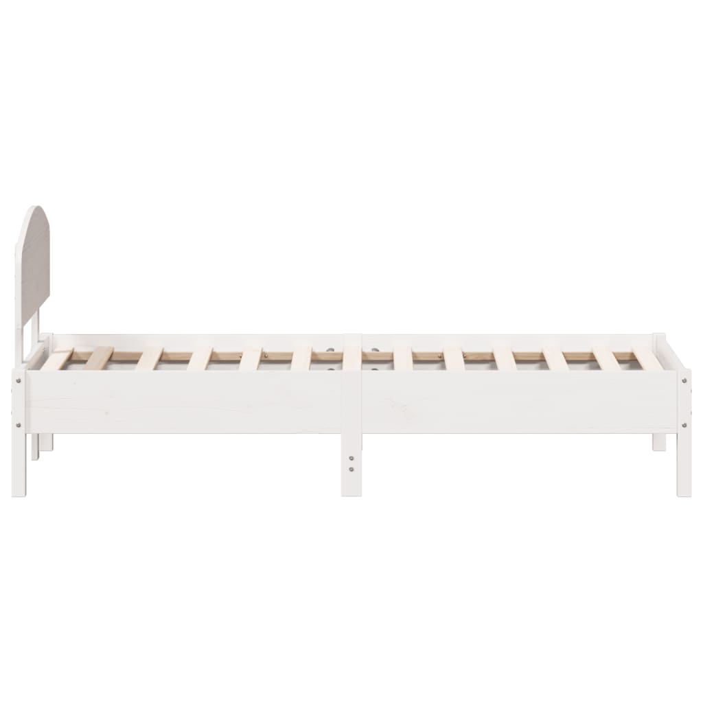 vidaXL Estructura de cama sin colchón madera maciza blanca 90x190 cm